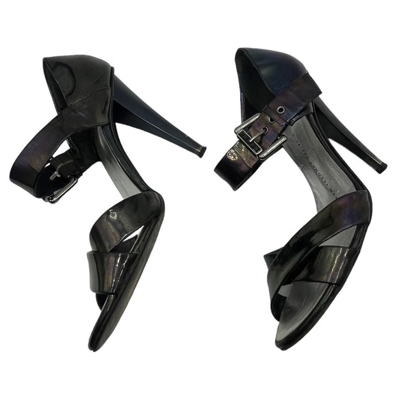Giuseppe Zanotti Iridescent Stiletto Sandals Women’s Size 36.5 Peep Toe Strap - Picture 4 of 14